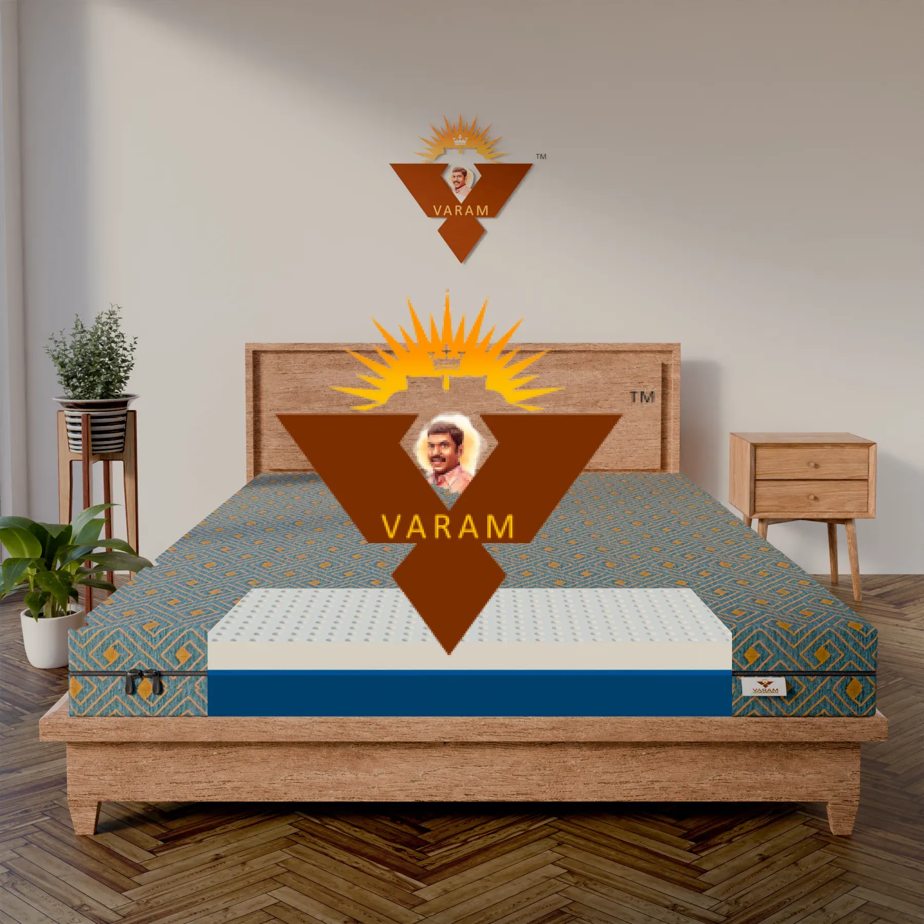 Watermark -4 INCH HR+2 INCH LATEX MATTRESS