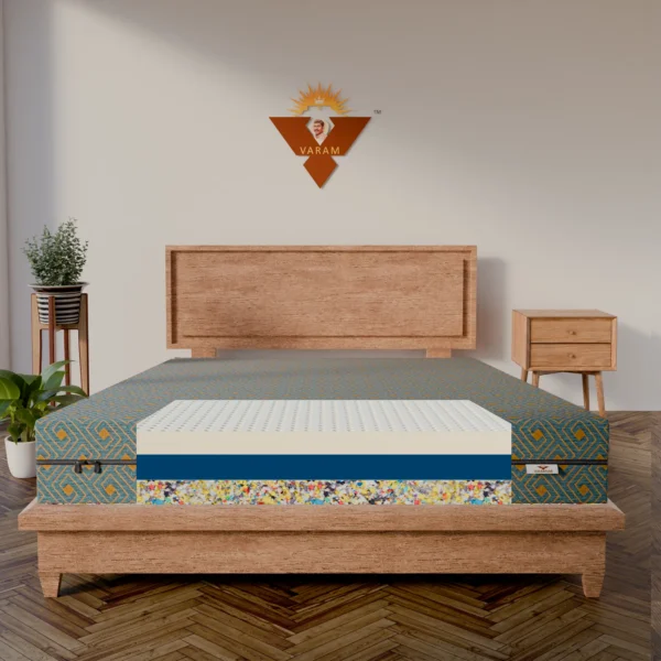4 INCH REBONDED+4 INCH HR+4 INCH LATEX MATTRESS
