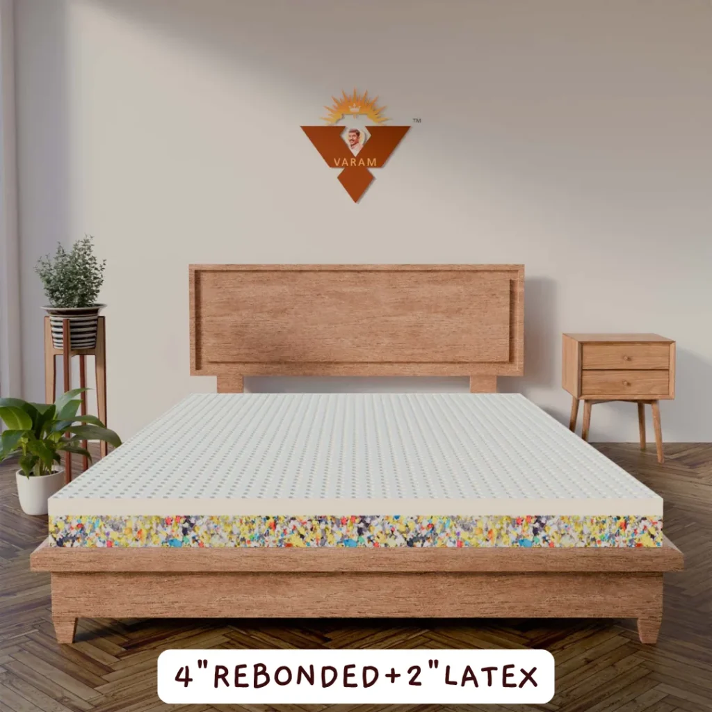 4 inch rebonded + 2 inch latex mattress